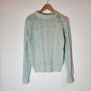 Vintage American Eagle light blue/green Cotton/linen blend women's sweater sz S